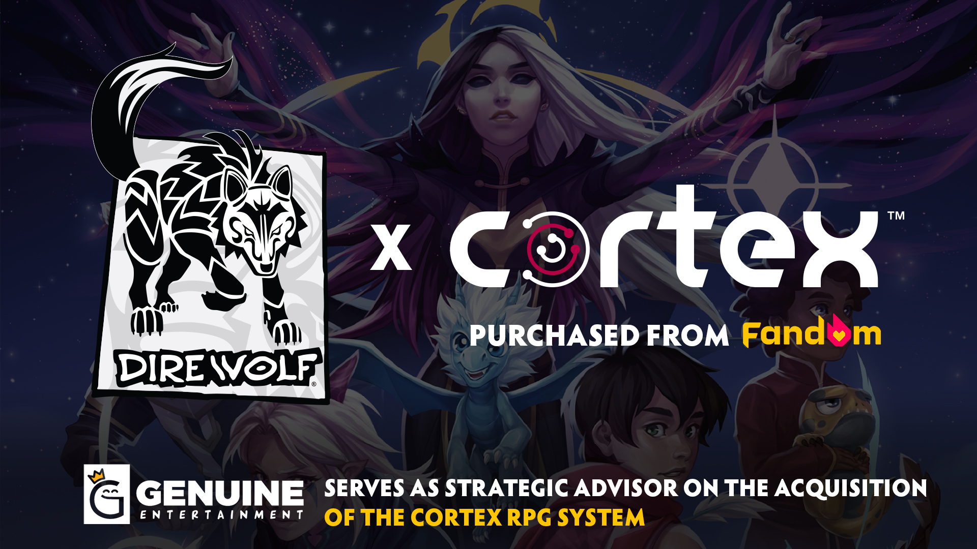DIRE WOLF DIGITAL X CORTEX RPG SYSTEM ACQUISITION